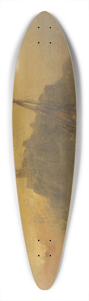 John Sell Cotman - Beach Scene 39.3 inch art pintail longboard deck
