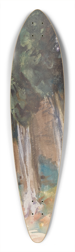 John Singer Sargent - Alhambra, Granada 39.3 inch art pintail longboard deck