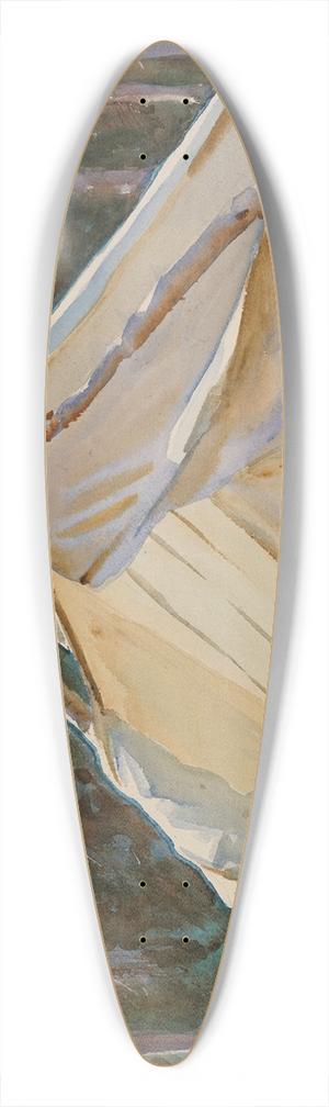 John Singer Sargent - A Tent in the Rockies 39.3 inch art pintail longboard deck