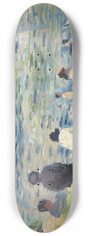 Georges Seurat - Bathers (Study for  Bathers at Asnires ) 8.25 inch art skate deck