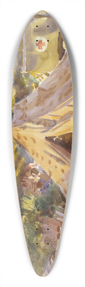 John Singer Sargent - Camp with Ambulance 39.3 inch art pintail longboard deck