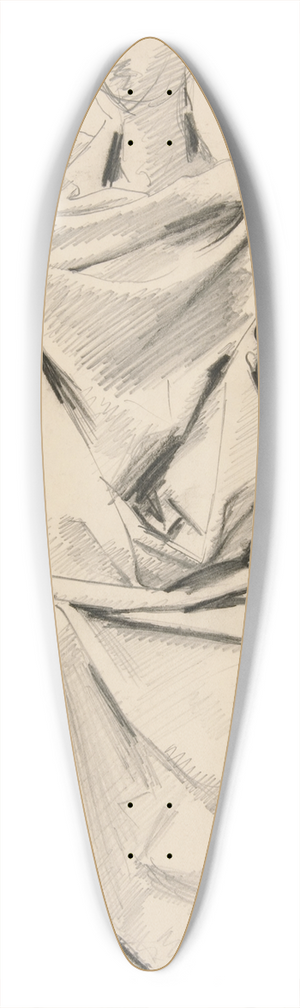 John Singer Sargent - DrapedFigure 39.3 inch art pintail longboard deck