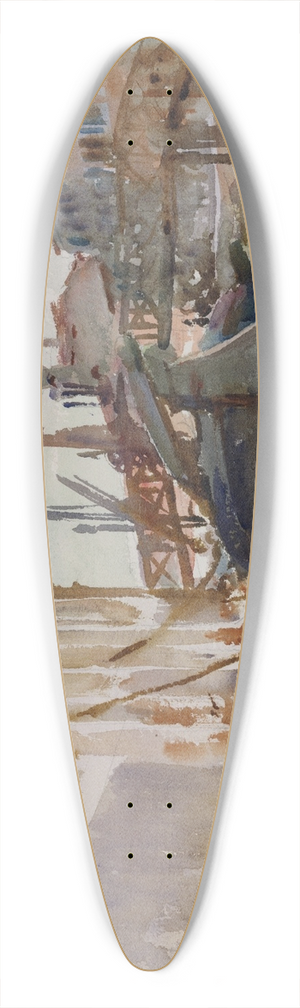 John Singer Sargent - Giudecca 39.3 inch art pintail longboard deck