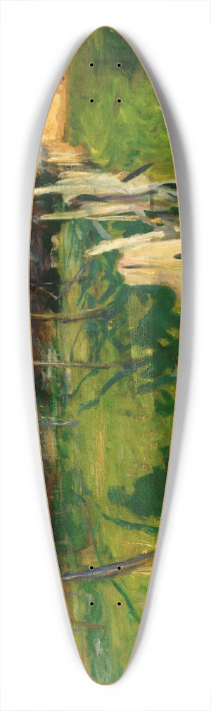 John Singer Sargent - Home Fields 39.3 inch art pintail longboard deck