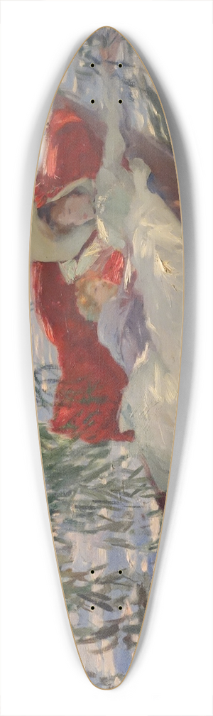 John Singer Sargent - Lady and Child Asleep in a Punt under the Willows 39.3 inch art pintail longboard deck