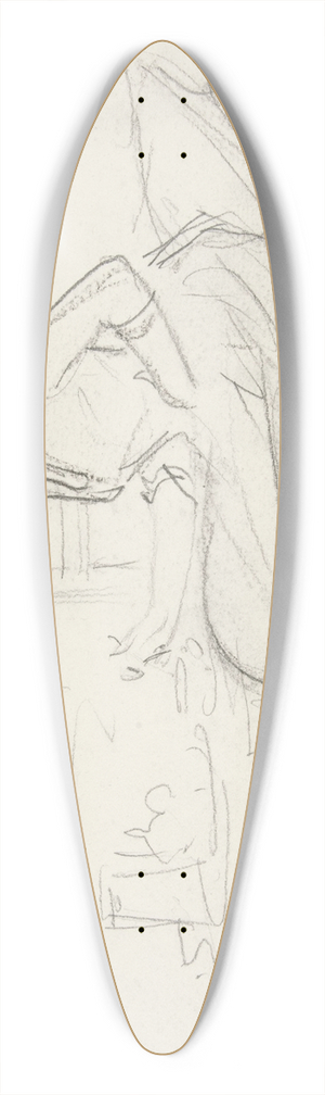 John Singer Sargent - Lady at TeaTable 39.3 inch art pintail longboard deck