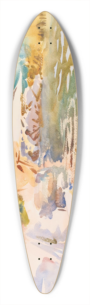 John Singer Sargent - LakeGarda 39.3 inch art pintail longboard deck