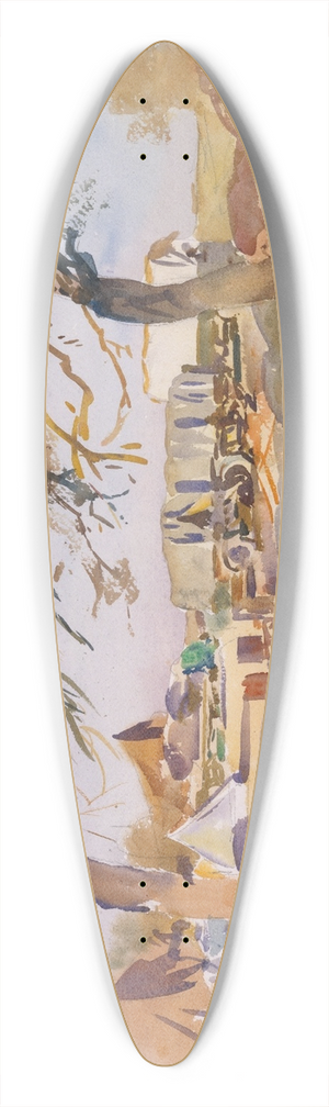 John Singer Sargent - Military Camp 39.3 inch art pintail longboard deck