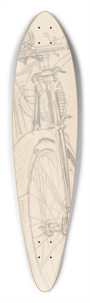 John Singer Sargent - Motorcycle 39.3 inch art pintail longboard deck