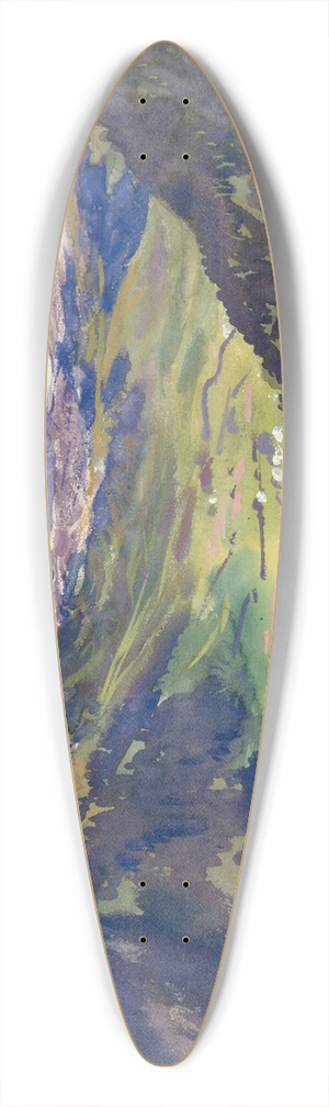 John Singer Sargent - Open Valley, Dolomites 39.3 inch art pintail longboard deck