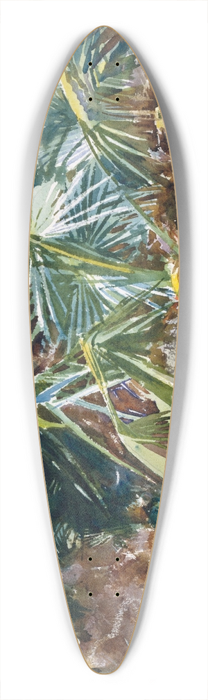 John Singer Sargent - Palmettos 39.3 inch art pintail longboard deck