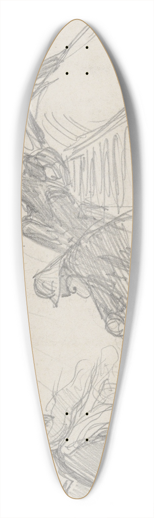 John Singer Sargent - Sailors Relaxing on Deck 39.3 inch art pintail longboard deck