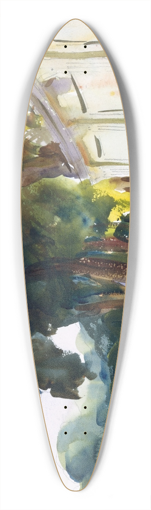 John Singer Sargent - Spanish Midday, Aranjuez 39.3 inch art pintail longboard deck