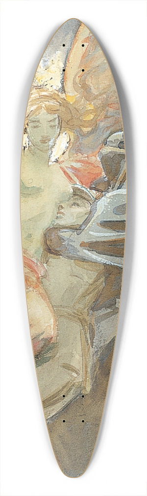 John Singer Sargent - Study for Death and Victory 39.3 inch art pintail longboard deck