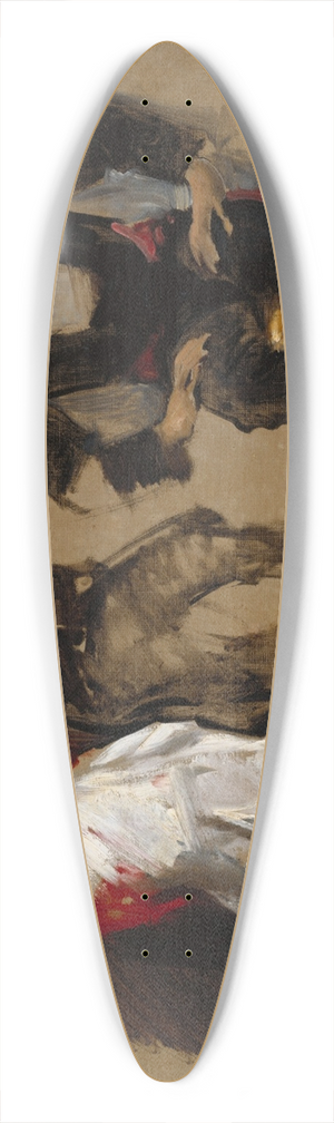 John Singer Sargent - Study for Seated Figures for El Jale 39.3 inch art pintail longboard deck