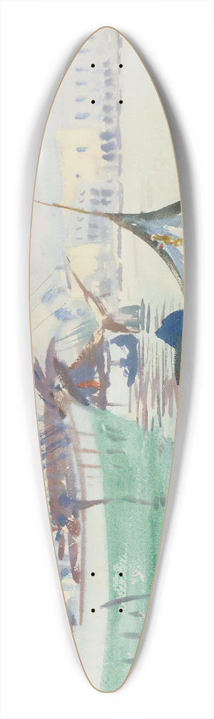 John Singer Sargent - Summer On The Giudecca 39.3 inch art pintail longboard deck