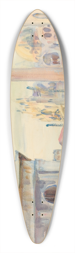 John Singer Sargent - The Piazzetta 39.3 inch art pintail longboard deck