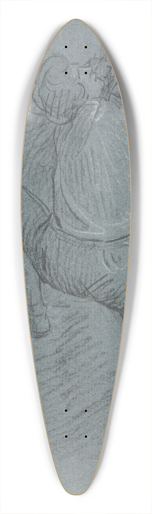 John Singleton Copley - The Siege of Gibraltar 39.3 inch art pintail longboard deck