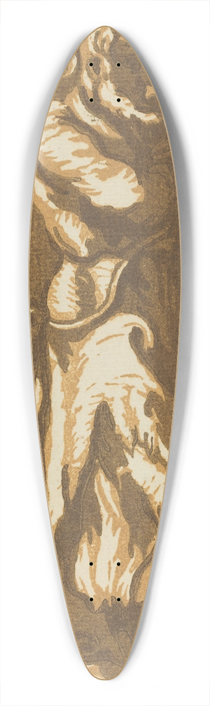 John Skippe - Male Saint Standing with Folded Arms, Facing to the Right 39.3 inch art pintail longboard deck