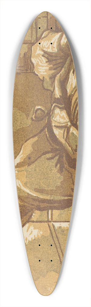 John Skippe - Man In Chains 39.3 inch art pintail longboard deck