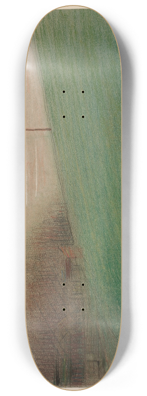 Georges Seurat - The Meadow 8.25 inch art skate deck