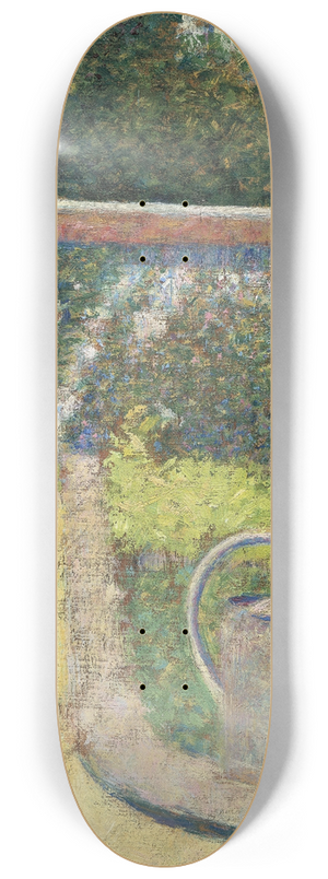Georges Seurat - The Watering Can  Garden at Le Raincy 8.25 inch art skate deck