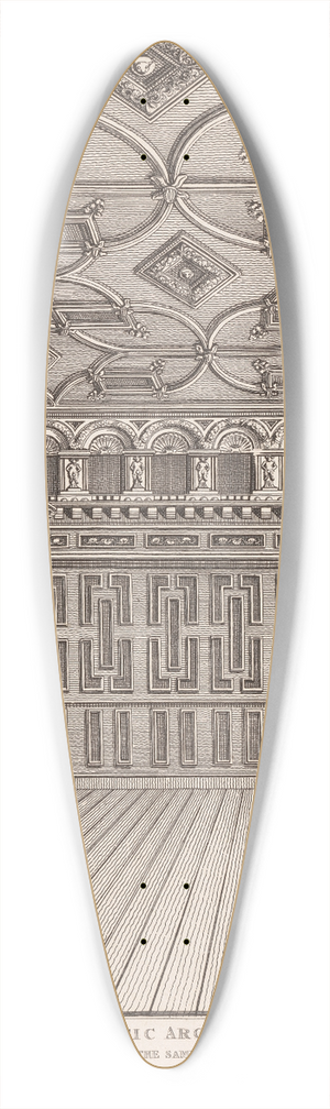 John Thomas Smith - Domestic Architecture, An Upper Apartment of the Same Magnificent Mansion 39.3 inch art pintail longboard deck