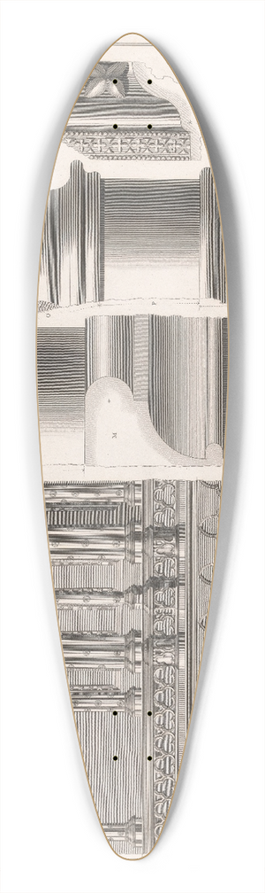John Topham - Plate VIII: St Stephens Chapel 39.3 inch art pintail longboard deck