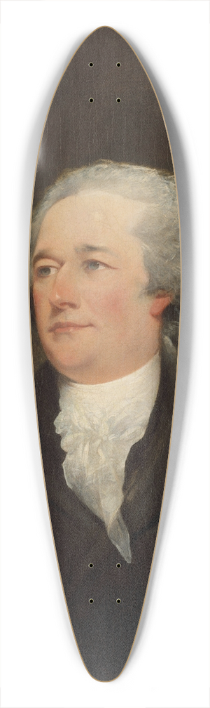 John Trumbull - Alexander Hamilton 39.3 inch art pintail longboard deck
