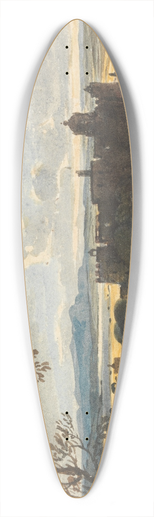 John Varley - Linlithgow Palace 39.3 inch art pintail longboard deck
