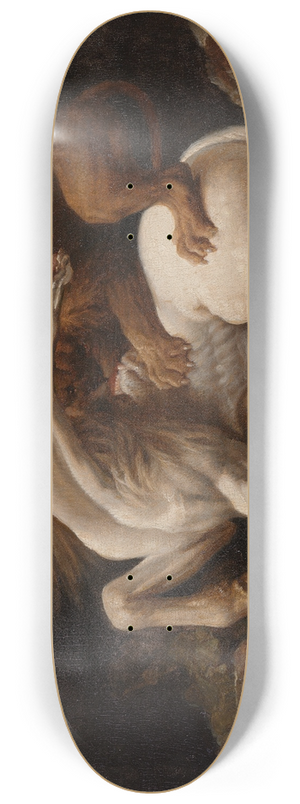 George Stubbs - Horse Attacked by a Lion 8.25 inch art skate deck