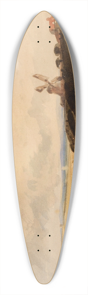 John Varley - Small Landscape (Dutch) 39.3 inch art pintail longboard deck