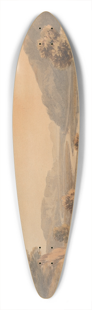 John Warwick Smith - Near Pontaberglaslyn 39.3 inch art pintail longboard deck