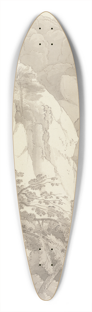 John White Abbott - Canonteign 39.3 inch art pintail longboard deck