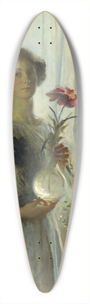 John White Alexander - June 39.3 inch art pintail longboard deck