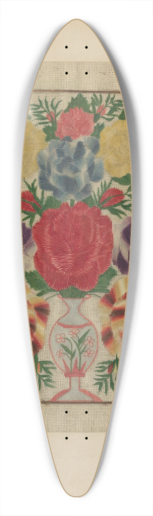 John Wilkes - Crewel Embroidery 39.3 inch art pintail longboard deck