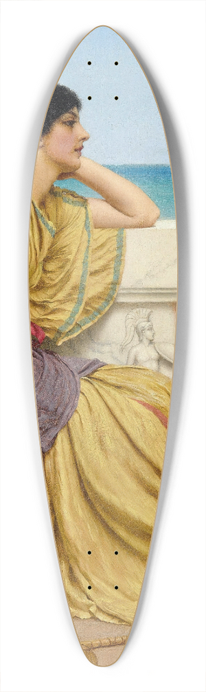 John William Godward - Leisure Hours 39.3 inch art pintail longboard deck