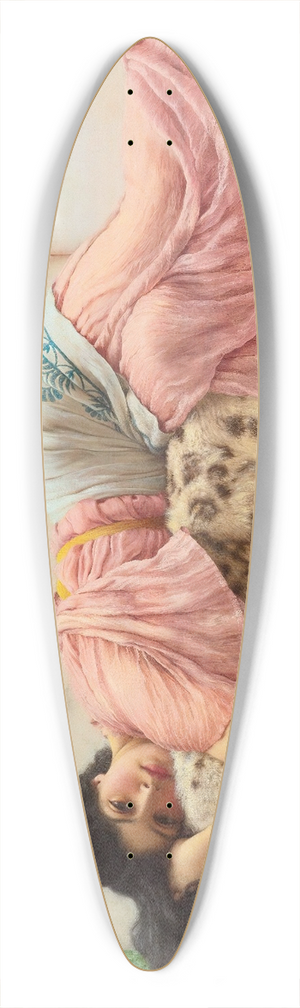 John William Godward - When The Heart Is Young 39.3 inch art pintail longboard deck
