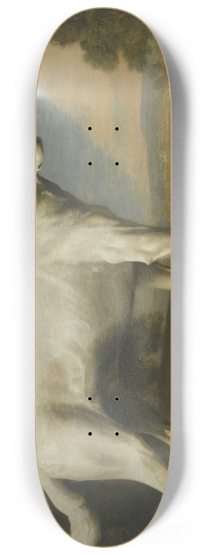 George Stubbs - Viscount Gormanstons White Dog 8.25 inch art skate deck