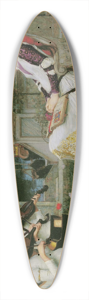 John William Waterhouse - St Cecilia 39.3 inch art pintail longboard deck