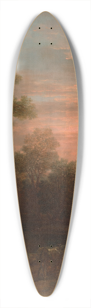 John Wootton - Classical Landscape: Evening 39.3 inch art pintail longboard deck