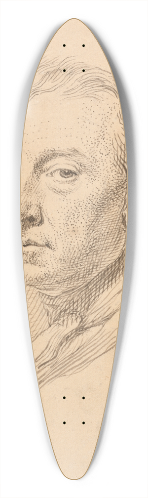 Jonathan Richardson the Elder - Self Portrait 39.3 inch art pintail longboard deck