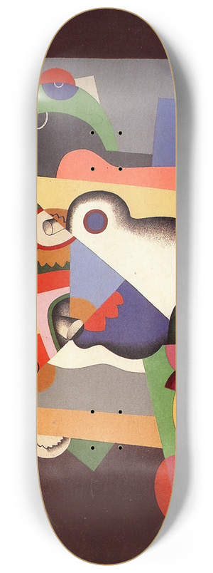Georges Valmier - Composition with flowers 8.25 inch art skate deck