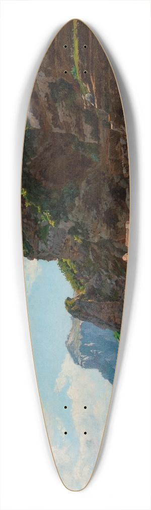 Joo Baptista da Costa - Blue Cave 39.3 inch art pintail longboard deck