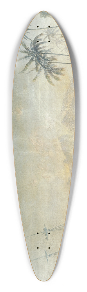 Josef Carl Berthold Pttner - Kriegsschiff vor den Sdseeinseln 39.3 inch art pintail longboard deck