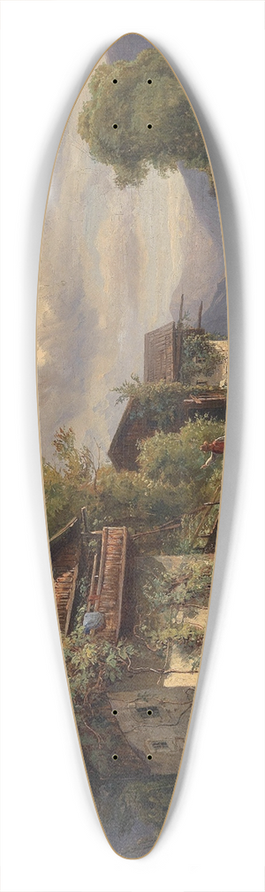 Josef Hger - Lndliche Idylle 39.3 inch art pintail longboard deck