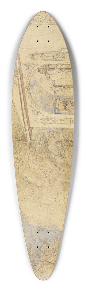 Josef Hger - Wanderer und Golgothakapelle 39.3 inch art pintail longboard deck