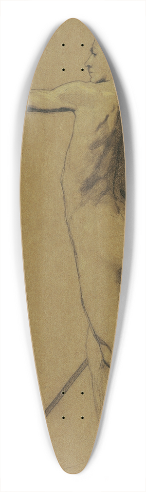 Josef Wawra - Stehender mnnlicher Akt 39.3 inch art pintail longboard deck