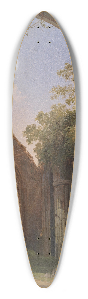 Joseph Altenkopf - Kirchenruine 39.3 inch art pintail longboard deck