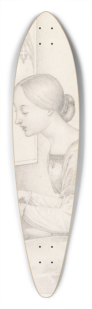 Joseph Anton Draeger - Saint Cecilia 39.3 inch art pintail longboard deck